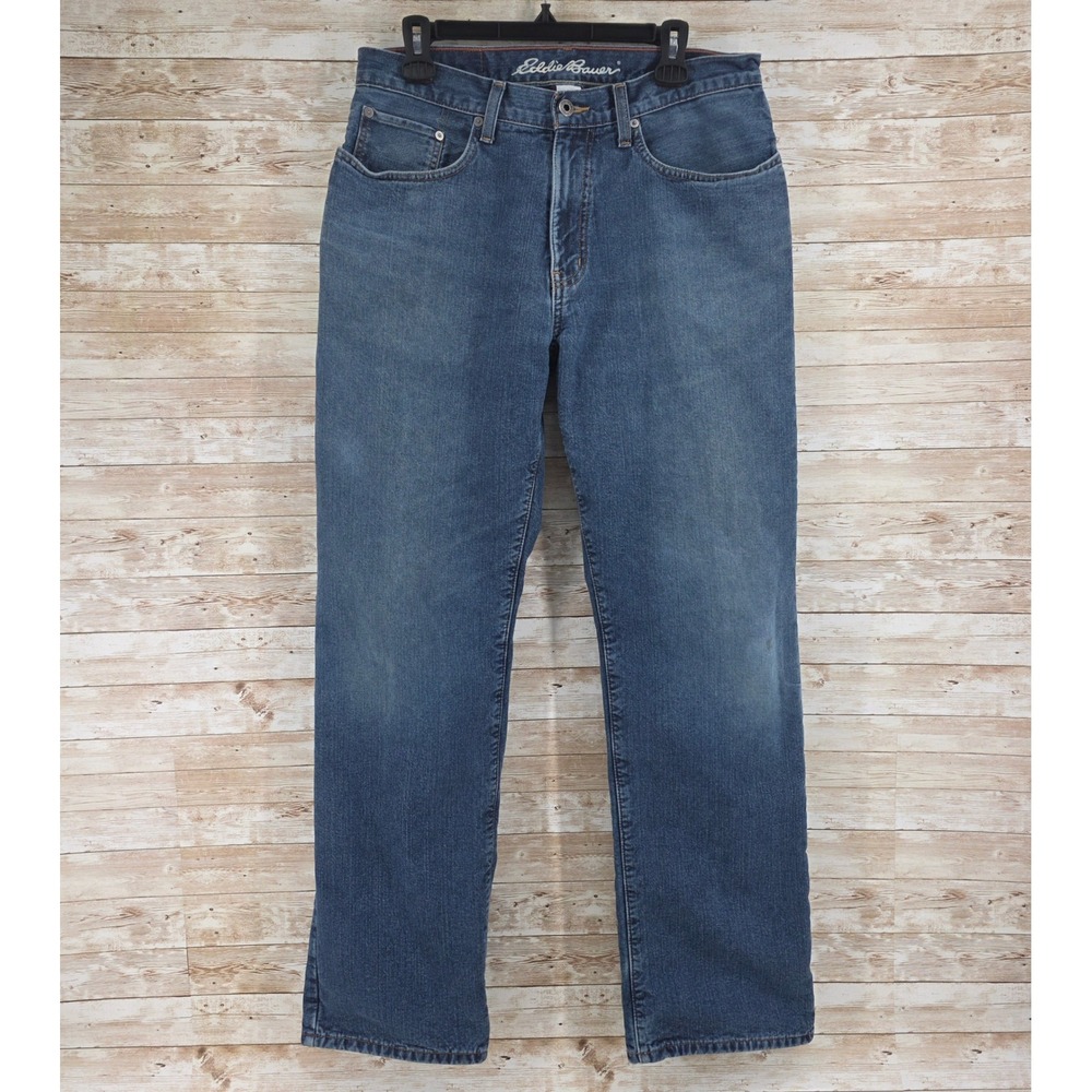 Eddie Bauer Straight Flannel Jeans Size 32x32